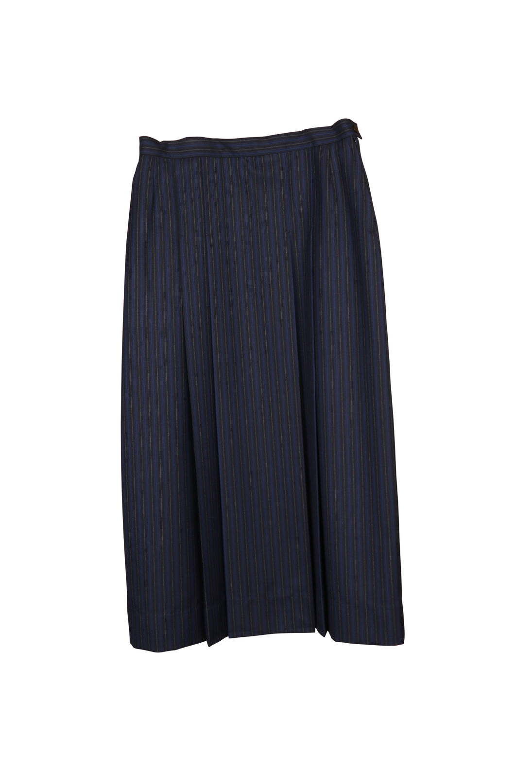Winter/Formal Striped Poly/Wool Pleated Skirt (half-lined) (SKC)